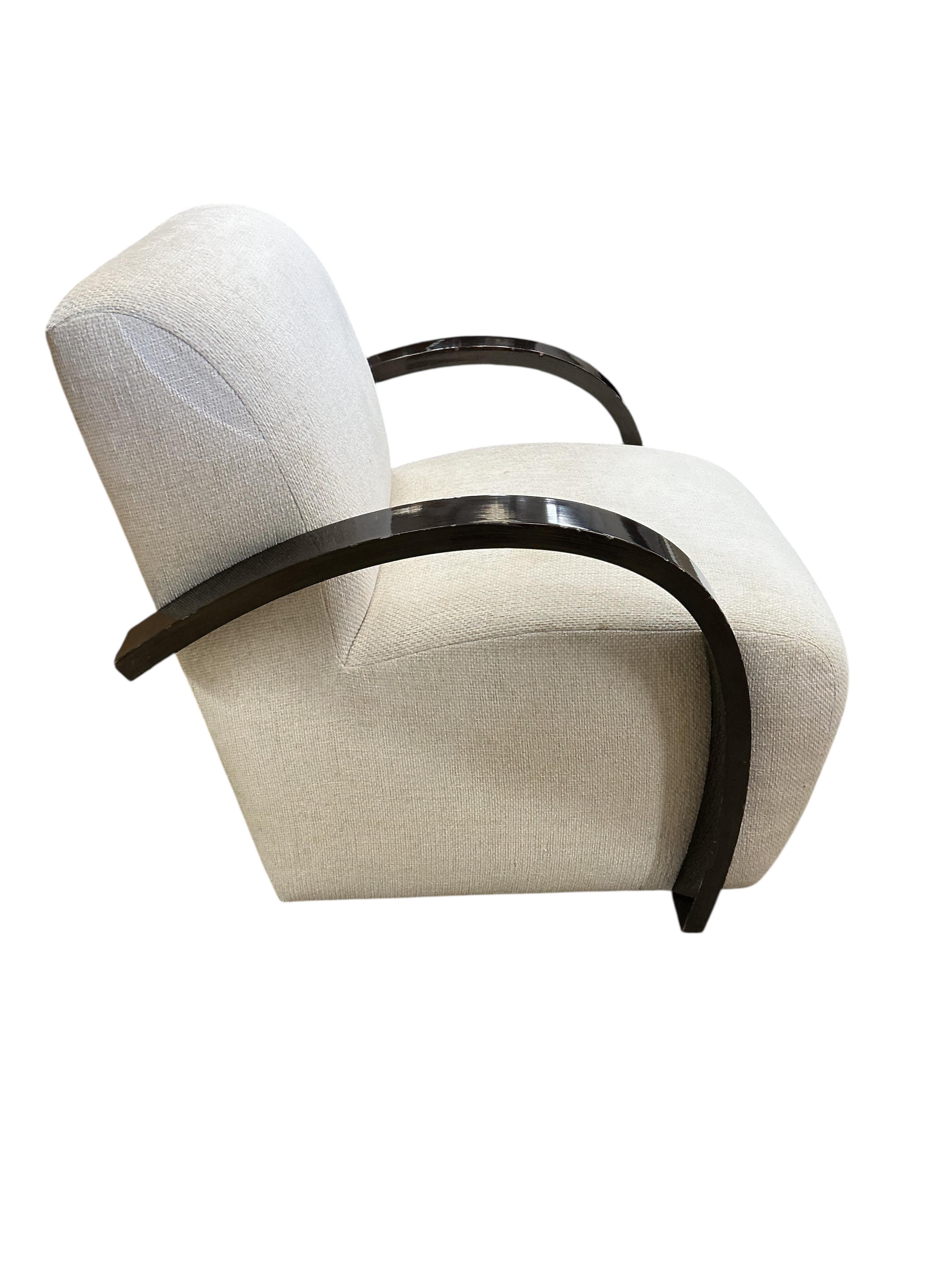 A pair of contemporary J. Robert Scott Hampton Place lounge chairs, width 77cm, depth 84cm, height 84cm